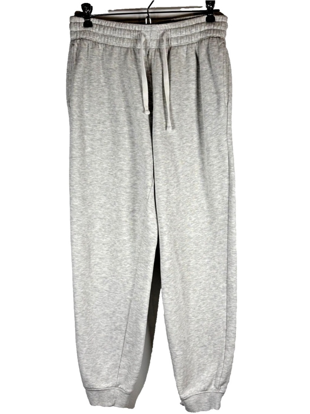 H&M Regular Fit Jogger Sweatpants Menβs Sz S Light Heather Gray Fleece Lined